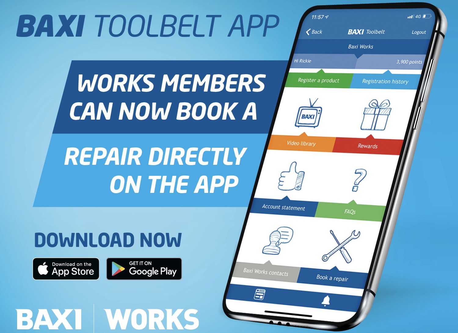 Book a boiler repair with new Baxi app feature