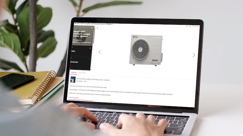 Online on-demand heat pump training from Grant