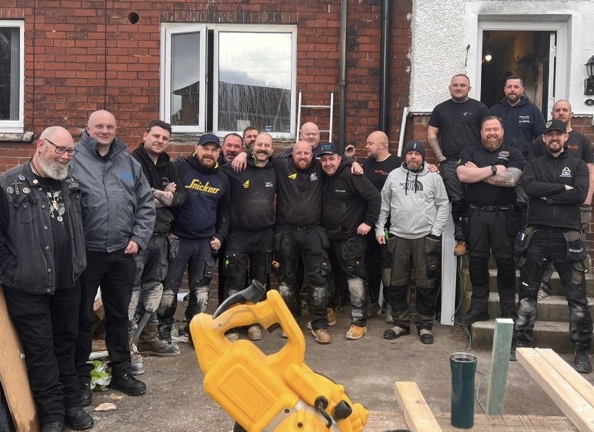 Charity installation is a team effort