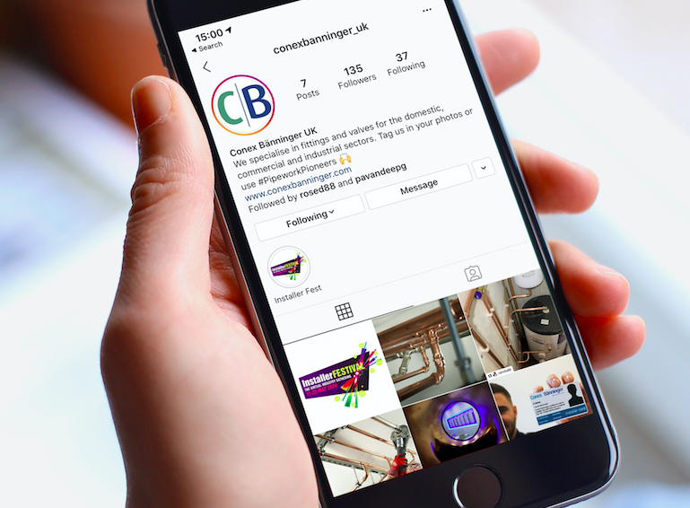 Conex Bänninger connects with installers on Instagram