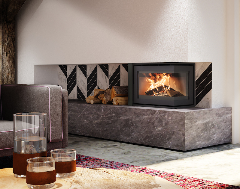DRU announces new streamlined Dik Geurts 2-sided wood fire