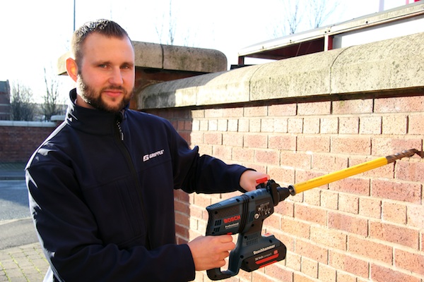 Easy to sleeve pipes through walls