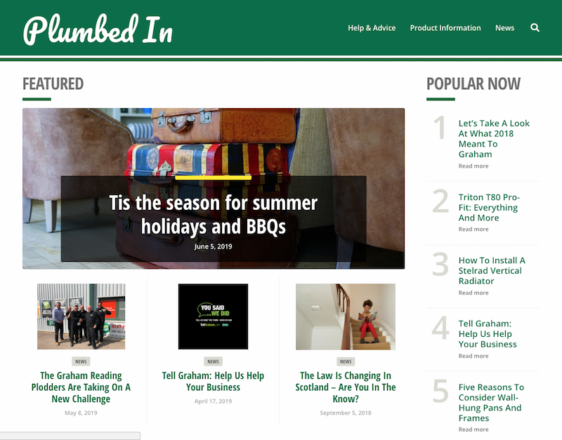 Plumbed In to industry news