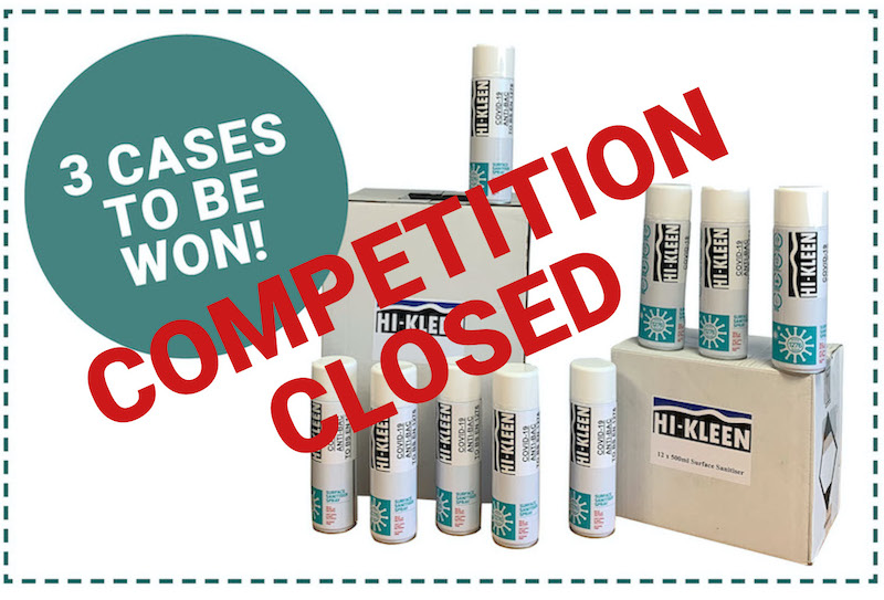 Win a case of sanitising spray!