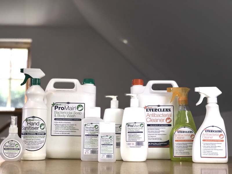 Source of sanitising products