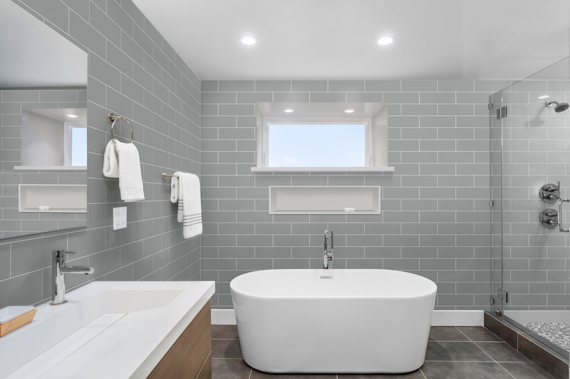 Metro tile look from wall panels