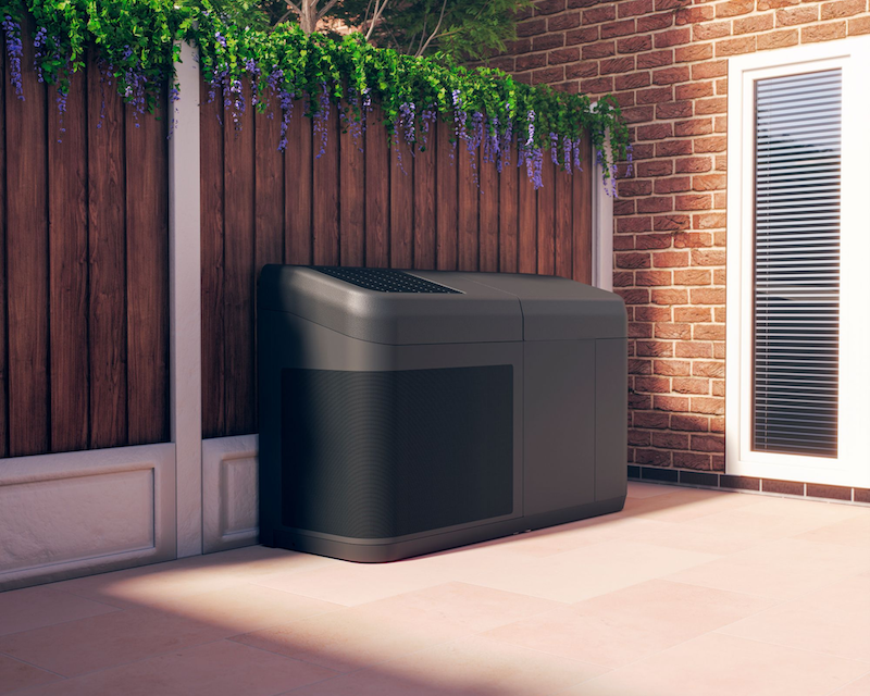 All-in-one outdoor heat pump for simple boiler replacement