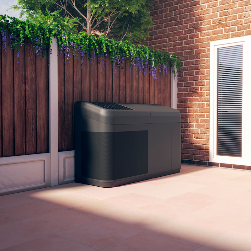 All-in-one outdoor heat pump for simple boiler replacement
