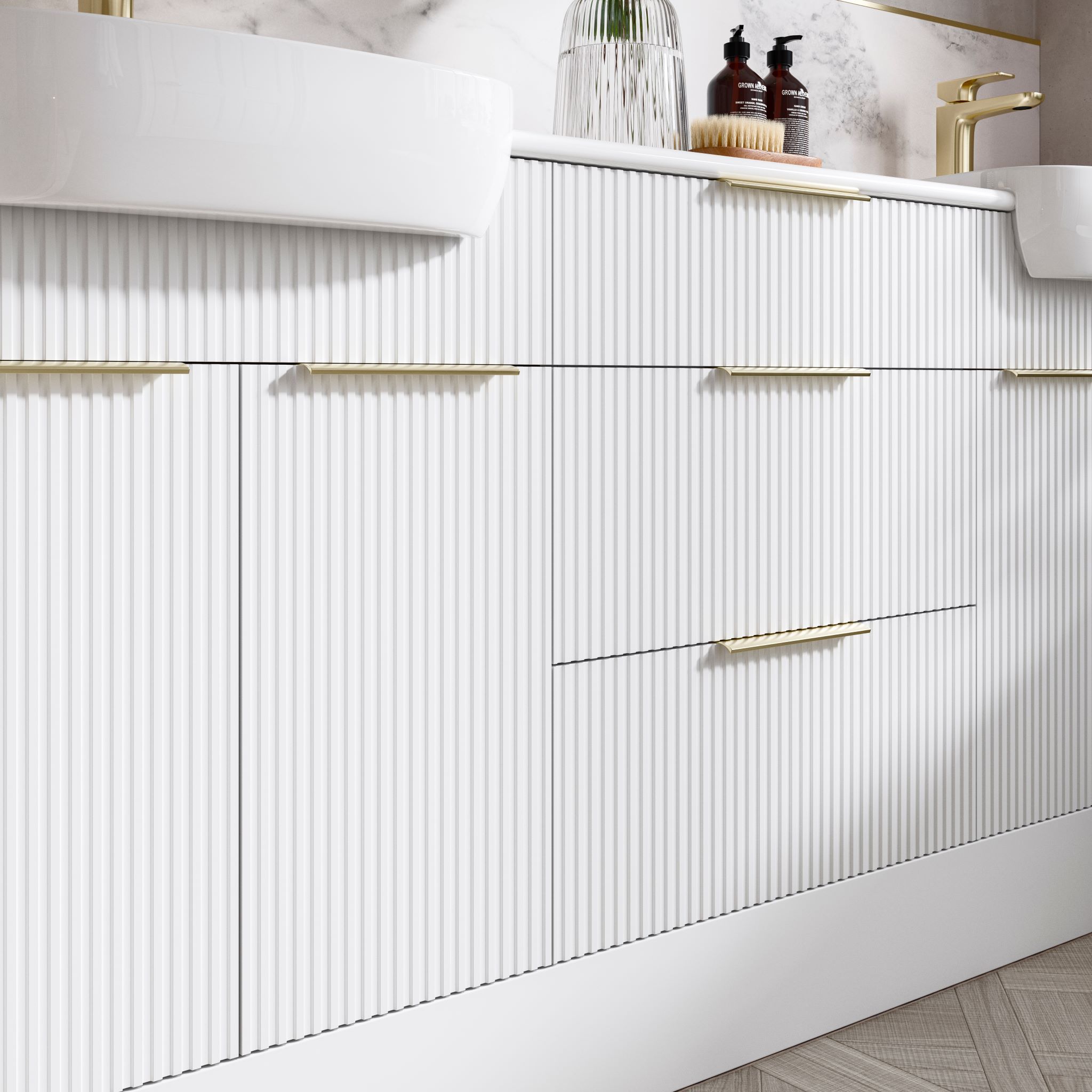 Fluted furniture design touches