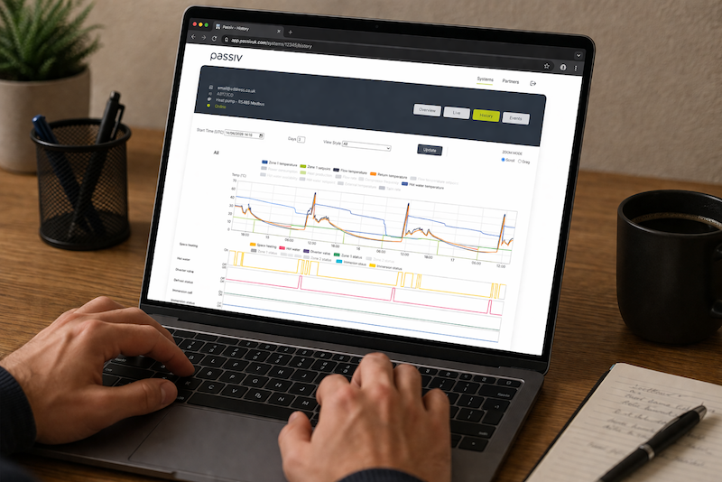 Heat pump monitoring portal