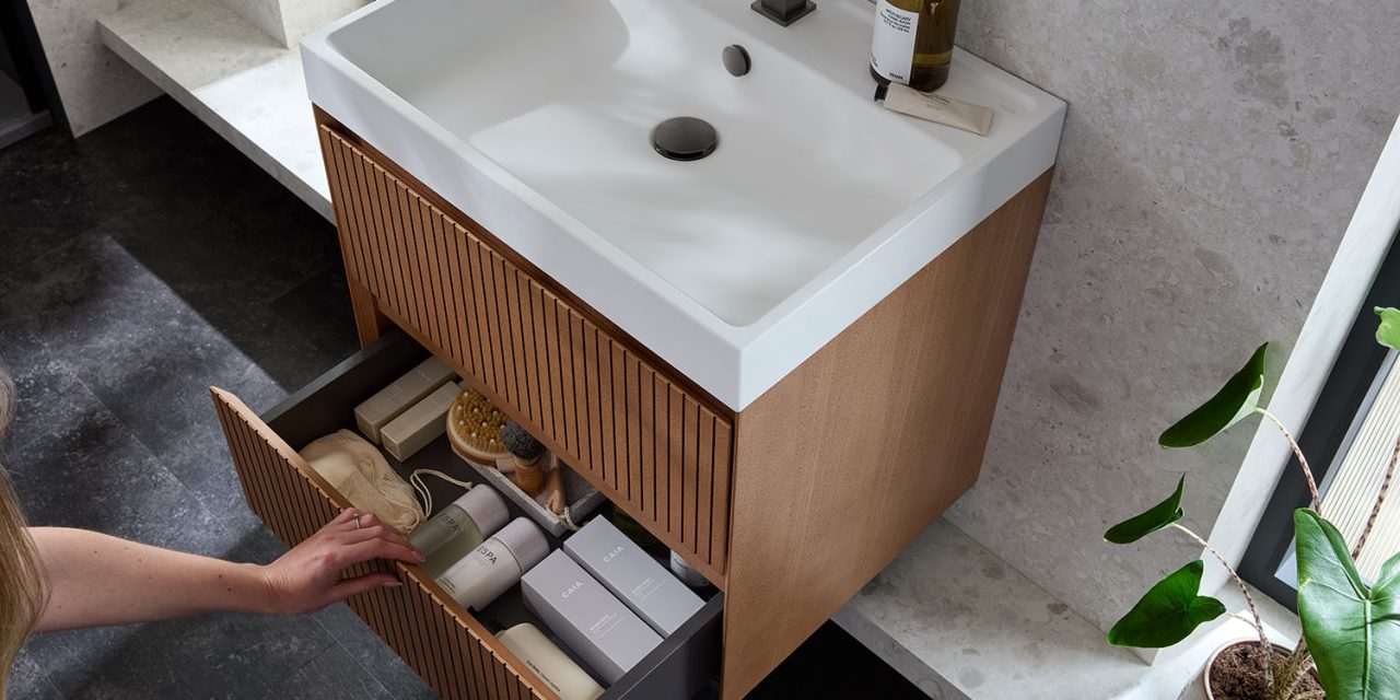 Bathroom furniture is in the groove