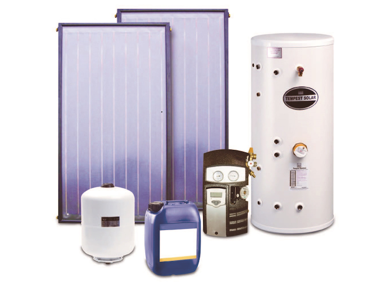 Solar package includes twin coil hot water cylinder