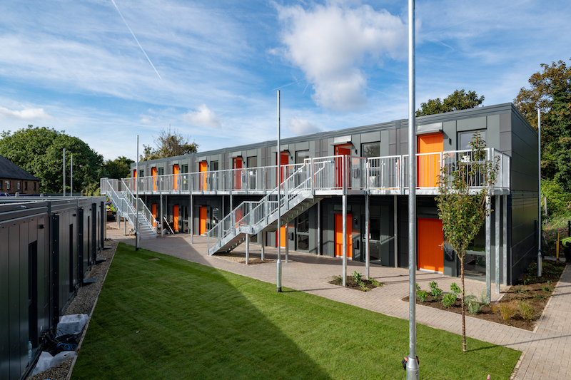 Air source heat pumps specified for modular development for homeless