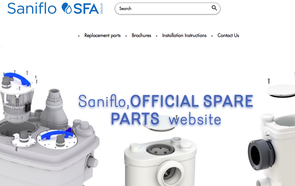 Saniflo official spare parts website now live