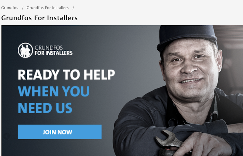 Log on to the Grundfos hub