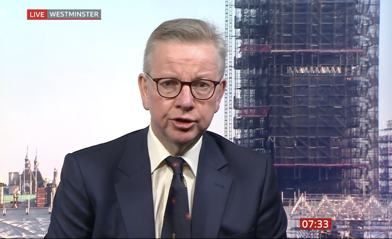 Gove says emergency plumbing work is ‘appropriate’