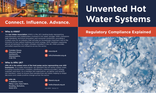 New guidance on unvented hot water systems