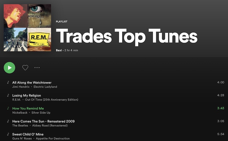 Installer-curated music list revealed