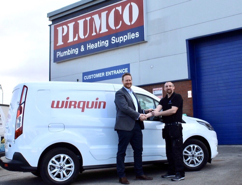 Plumber the proud winner of a Ford Transit Connect