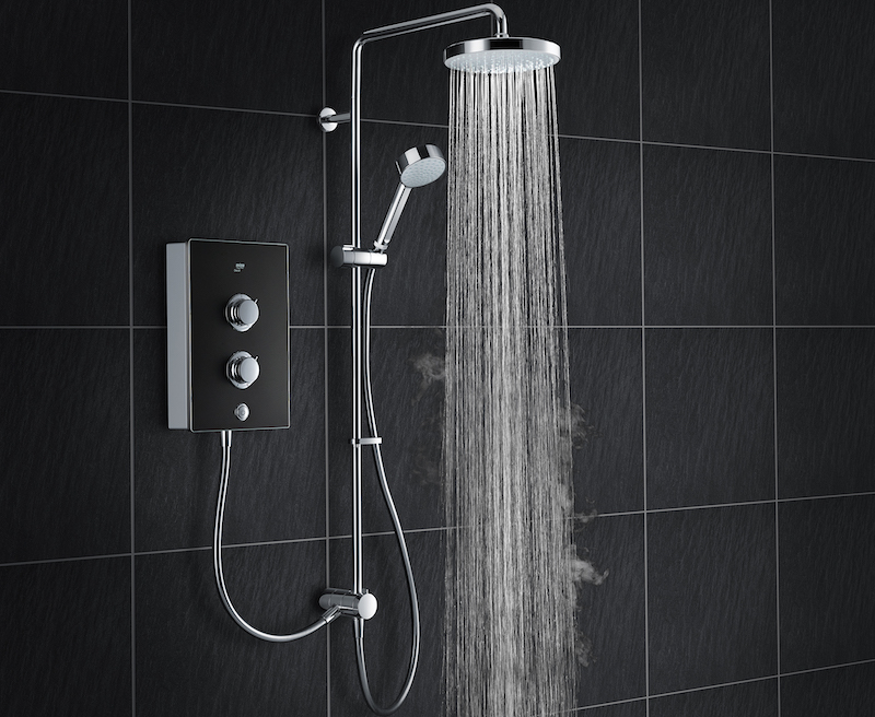Electric shower delivers two ways