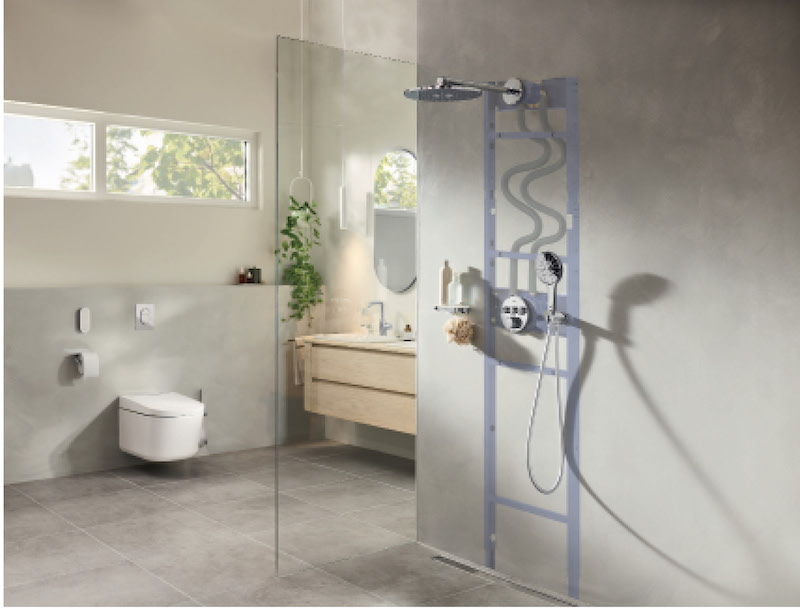 Concealed shower system simplified