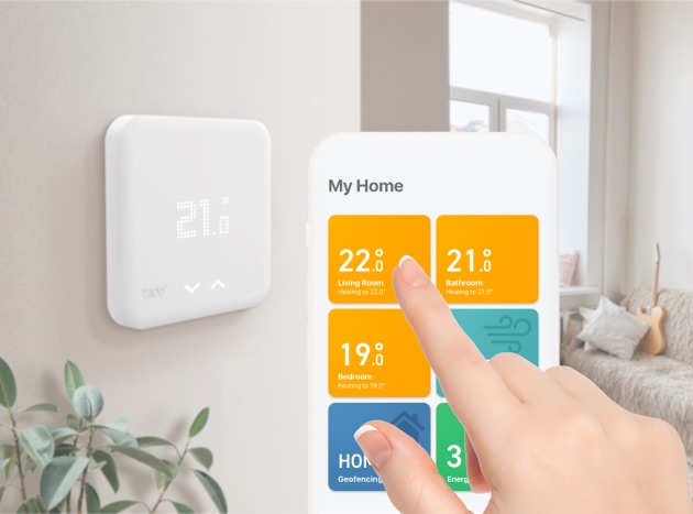 At what temperature does the heating go on?